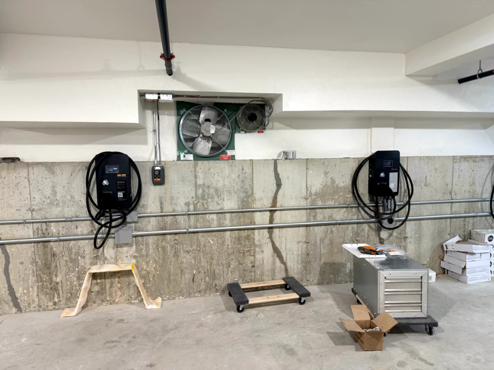 ev installation project in boston